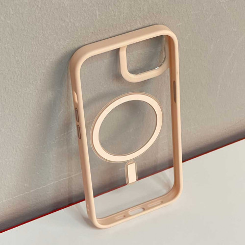 Чехол Crystal case with MagSafe для iPhone 14 (Pink) Чехол Crystal case with MagSafe для iPhone 14 (Pink)